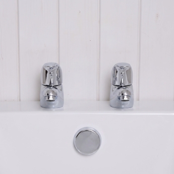 Duchy Ansom Chrome Bath Hot & Cold Taps Pair | Product Image