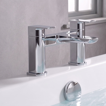 Duchy Caradon Chrome Pillar Mounted Bath Filler Tap | Product Image