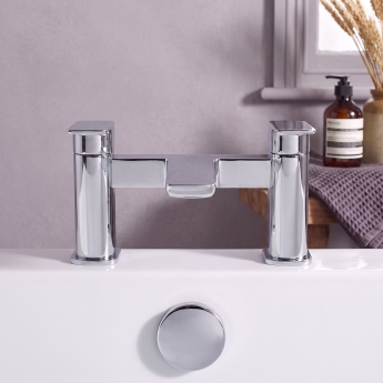 Duchy Caradon Chrome Pillar Mounted Bath Filler Tap | Product Image