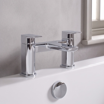Duchy Caradon Chrome Pillar Mounted Bath Filler Tap | Product Image