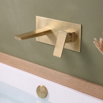 Duchy Caradon Brushed Brass Wall Mounted Bath Filler Tap | Product Image