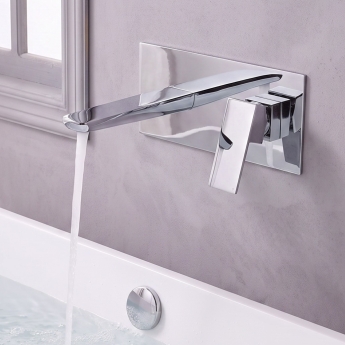 Duchy Caradon Chrome Wall Mounted Bath Filler Tap | Product Image