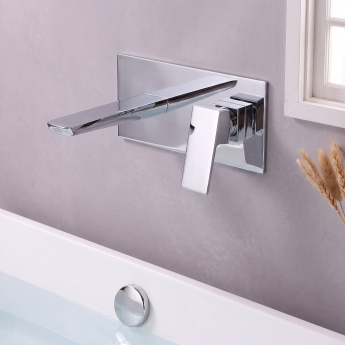 Duchy Caradon Chrome Wall Mounted Bath Filler Tap | Product Image