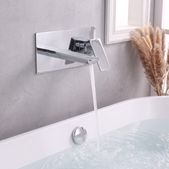 Duchy Caradon Chrome Wall Mounted Bath Filler Tap | Product Image