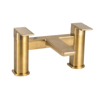 Duchy Caradon Brushed Brass Pillar Mounted Bath Filler Tap | Product Image