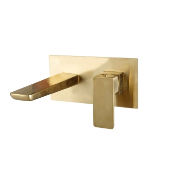 Duchy Caradon Brushed Brass Wall Mounted Bath Filler Tap | Product Image