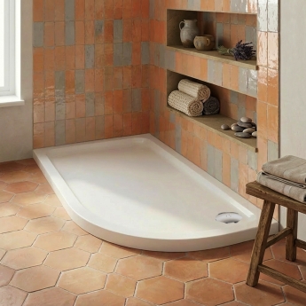 Duchy Carn 45mm Stone Resin Offset Quadrant Shower Tray | Product Image