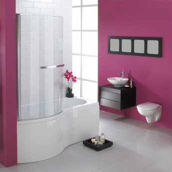 Duchy Hampstead Complete P-Shaped Shower Bath 1700mm x 703mm/900mm Left Handed