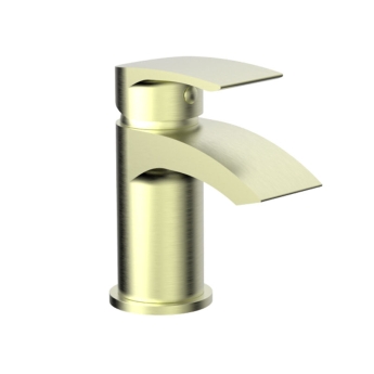 Duchy Hendra Brushed Brass Mono Basin Mixer Tap (inc Press Top Waste) | Product Image