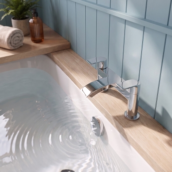 Duchy Hendra Chrome Pillar Mounted Bath Filler Tap | Product Image