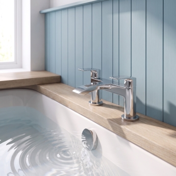 Duchy Hendra Chrome Pillar Mounted Bath Filler Tap | Product Image