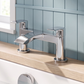 Duchy Hendra Chrome Pillar Mounted Bath Filler Tap | Product Image