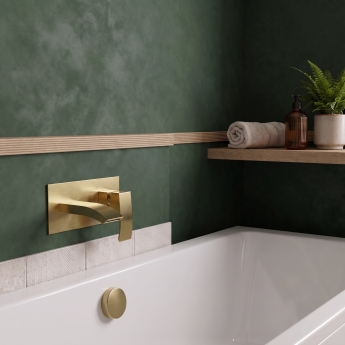 Duchy Hendra Brushed Brass Wall Mounted Bath Filler Tap | Product Image
