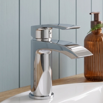 Duchy Hendra Chrome Mono Basin Mixer Tap (inc Press Top Waste) | Product Image
