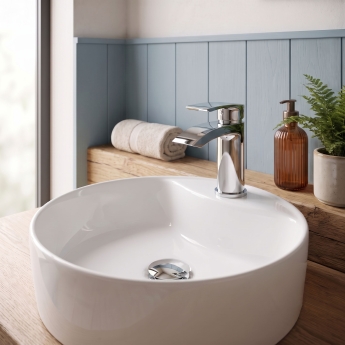 Duchy Hendra Chrome Mono Basin Mixer Tap (inc Press Top Waste) | Product Image