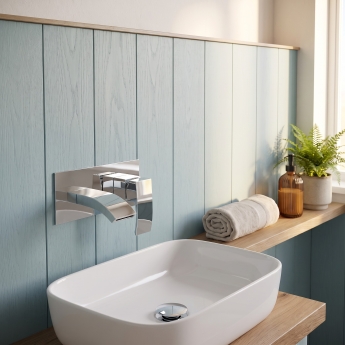 Duchy Hendra Chrome Wall Mounted Basin Mixer Tap | Product Image