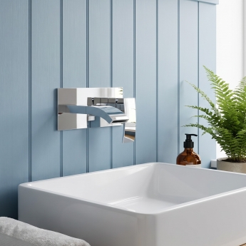 Duchy Hendra Chrome Wall Mounted Basin Mixer Tap | Product Image