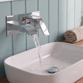 Duchy Hendra Chrome Wall Mounted Basin Mixer Tap | Product Image