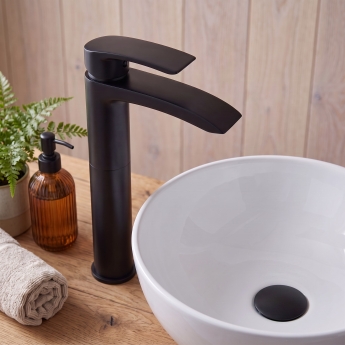 Duchy Hendra Black Tall Mono Basin Mixer Tap | Product Image