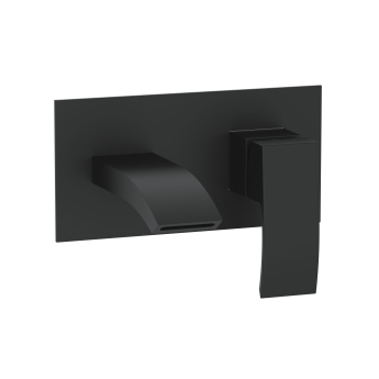 Duchy Hendra Black Wall Mounted Basin Mixer Tap | Product Image