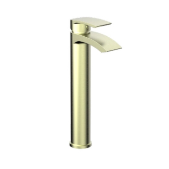 Duchy Hendra Brushed Brass Tall Mono Basin Mixer Tap | Product Image
