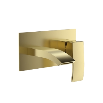 Duchy Hendra Brushed Brass Wall Mounted Basin Mixer Tap | Product Image