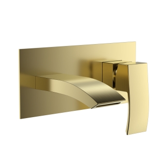 Duchy Hendra Brushed Brass Wall Mounted Bath Filler Tap | Product Image