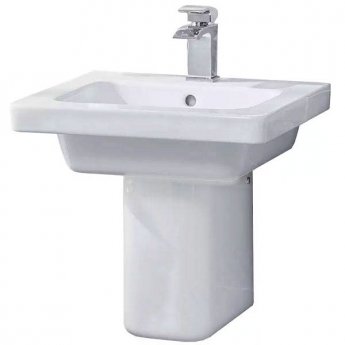 Duchy Ivy Basin and Semi Pedestal 550mm Wide 1 Tap Hole