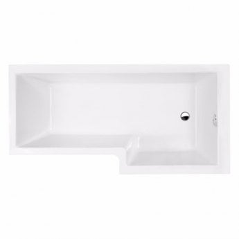 Duchy Kensington L-Shaped Shower Bath with Front Panel and Screen 1500mm x 700mm/850mm RH