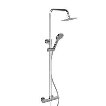 Duchy Kerensa Chrome Complete Mixer Shower with Fixed Head and Handset | Product Image
