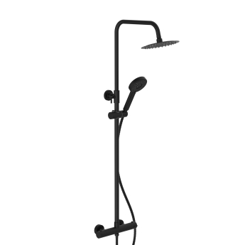 Duchy Kerensa Black Complete Mixer Shower with Fixed Head and Handset | Product Image