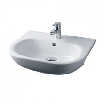 Duchy Lily Semi-Recessed Basin 520mm Wide 1 Tap Hole