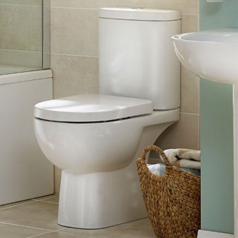 Duchy Lily Close Coupled Toilet with Push Button Cistern - Soft Close Seat