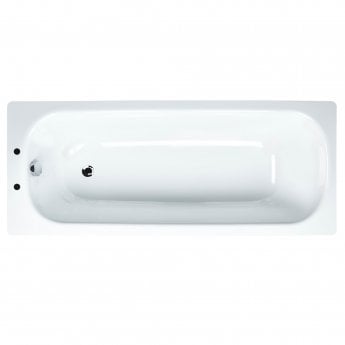 Duchy Single Ended Steel Bath with Grip Hole 1500mm x 700mm - 2 Tap Hole
