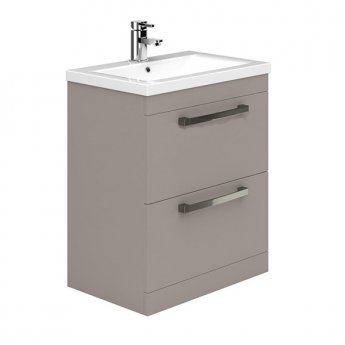 Duchy Nevada 2-Drawer Floor Standing Vanity Unit with Basin 800mm Wide Cashmere 1 Tap Hole