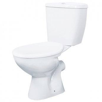 Duchy Ocean Close Coupled Toilet with Push Button Cistern - Standard Seat