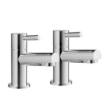 Duchy Penrose Chrome Bath Hot & Cold Taps Pair | Product Image