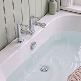 Duchy Penrose Chrome Bath Hot & Cold Taps Pair | Product Image