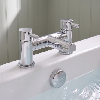 Duchy Penrose Chrome Pillar Mounted Bath Filler Tap | Product Image