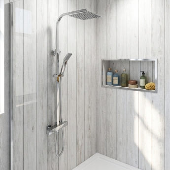 Duchy Piran Chrome Complete Mixer Shower with Fixed Head and Handset | Product Image