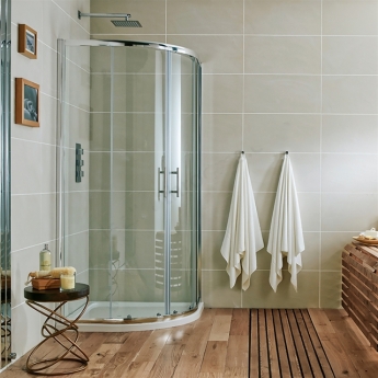 Duchy Spring2 2-Door Quadrant Shower Enclosure 800mm x 800mm - 6mm Glass