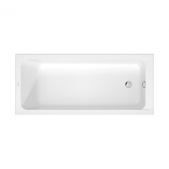 Duravit D-Code Rectangular Single Ended Bath with Leg Set 1700mm x 750mm - 0 Tap Hole