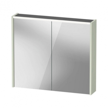 Duravit D-Code LED 2-Door Mirror Bathroom Cabinet 700mm H x 800mm W - Pale Green