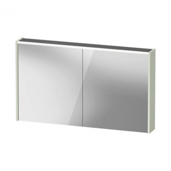 Duravit D-Code LED 2-Door Mirror Bathroom Cabinet 700mm H x 1200mm W - Matt White | Product Image