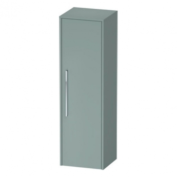 Duravit D-Code 400mm 1-Door Right Hand Opening Tall Unit with Chrome Handle - Fjord Green | Product Image