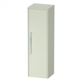 Duravit D-Code 400mm 1-Door Right Hand Opening Tall Unit with Chrome Handle - Pale Green | Product Image