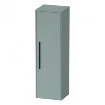 Duravit D-Code 400mm 1-Door Right Hand Opening Tall Unit with Black Handle - Fjord Green