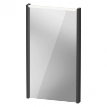 Duravit D-Code LED Bathroom Mirror 700mm H x 400mm W - Matt Graphite | Product Image