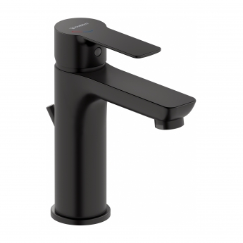 Duravit D-Code Medium Basin Mixer Tap with Pop-Up Waste - Matt Black
