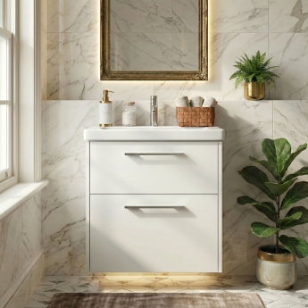 Duravit D-Code 600mm 2-Drawer Wall Hung Vanity Unit | Product Image
